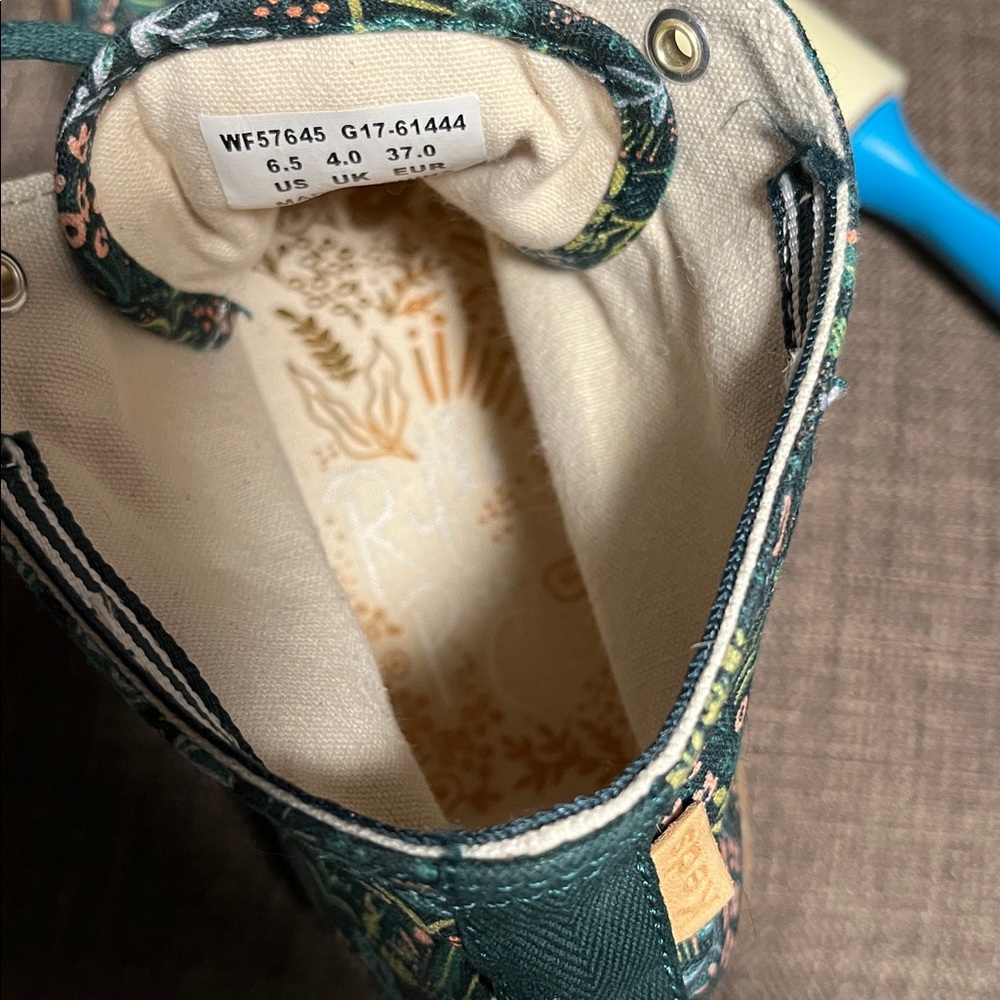 Keds x Rifle Paper Co. Cooper Garden Party high-top sneakers women's 6.5 - Picture 8 of 9